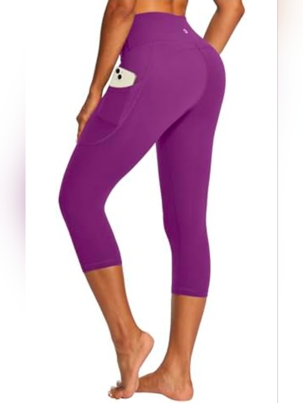 luga Purple Active Capri Leggings - Picture 5 of 9